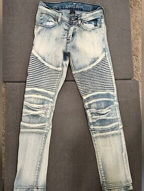 Steve's Jeans Light Blue Skinny Biker Jeans